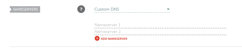 Nameserver fields for your domain name