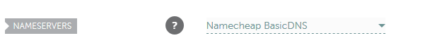 The Nameservers section for your domain name