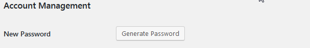 to be able to input a password press the generate password button next to new password