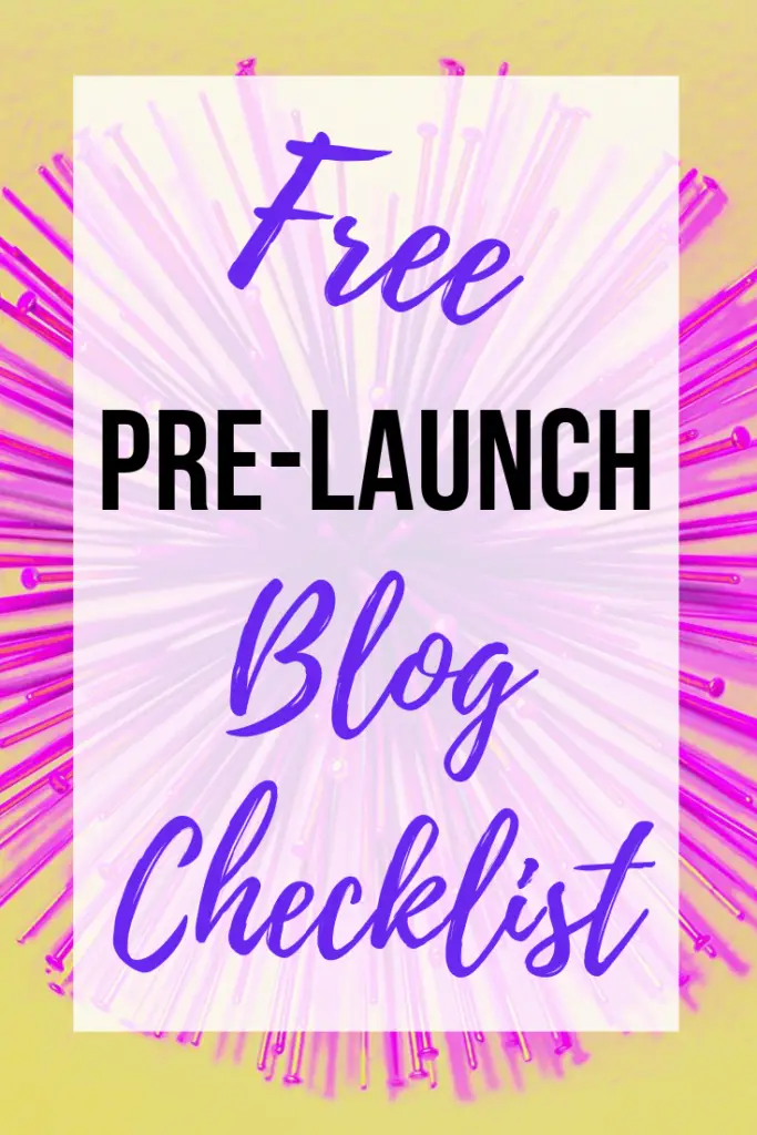 Free Pre-launch Blog Checklist