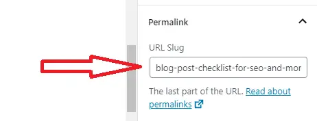 Make sure your permalink for each post contains either your full title or at least the keyword phrase for your blog post.